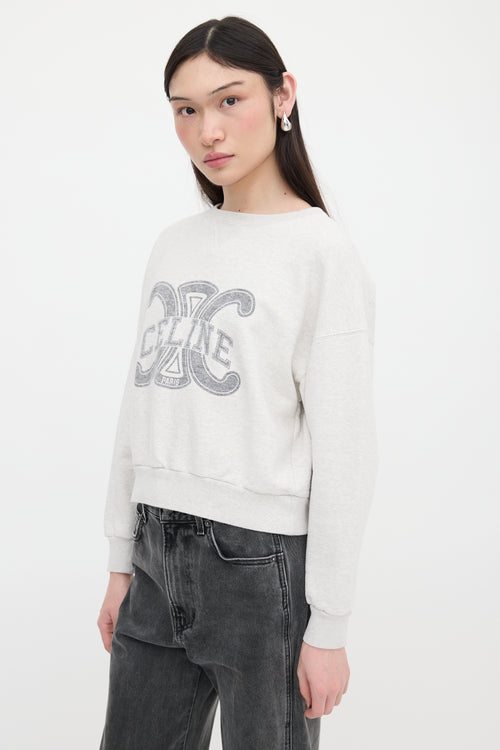 Celine Triomphe Logo Sweatshirt