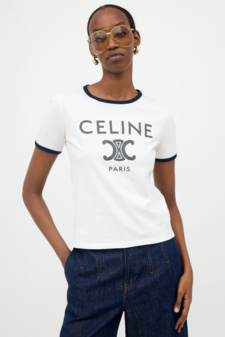 Celine Triomphe Logo T-Shirt