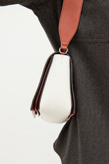 Celine White & Brown Bi Colour Frame Bag