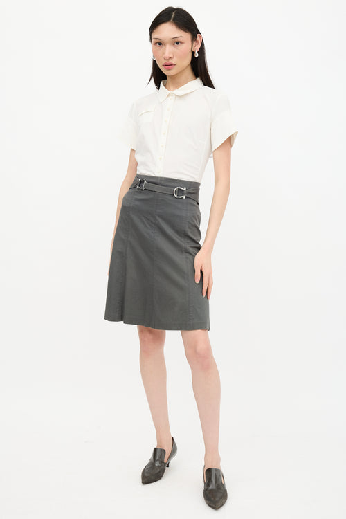 Celine Vintage Belted Skirt