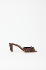 Celine Vintage Leather Triomphe Sandal