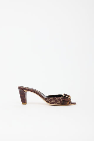 Celine Vintage Leather Triomphe Sandal