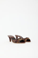 Celine Vintage Leather Triomphe Sandal