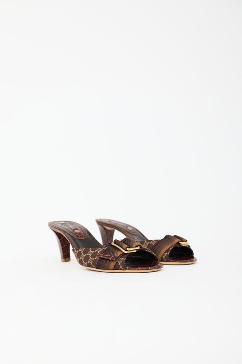 Celine Vintage Leather Triomphe Sandal