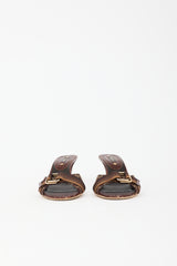 Celine Vintage Leather Triomphe Sandal