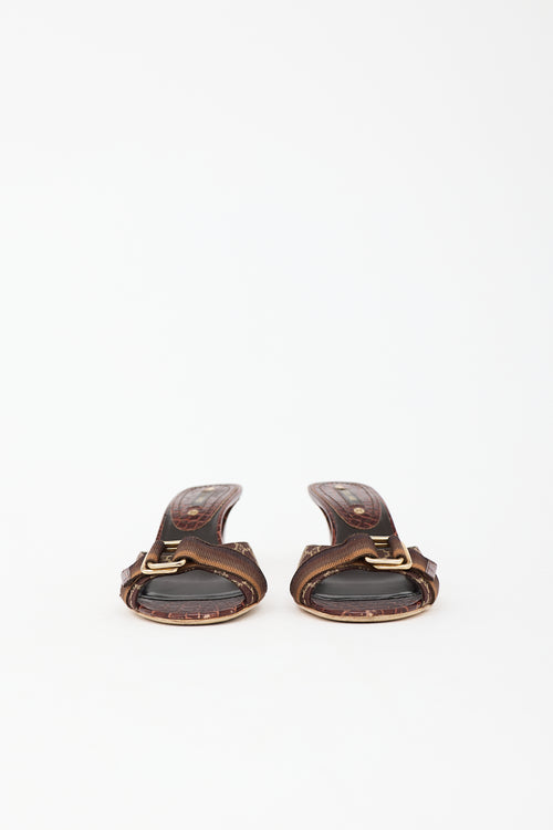 Celine Vintage Leather Triomphe Sandal