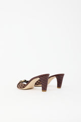Celine Vintage Leather Triomphe Sandal
