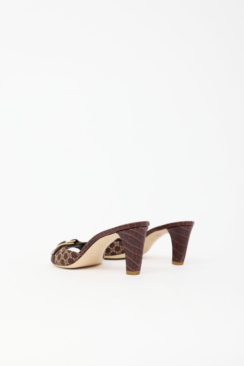 Celine Vintage Leather Triomphe Sandal