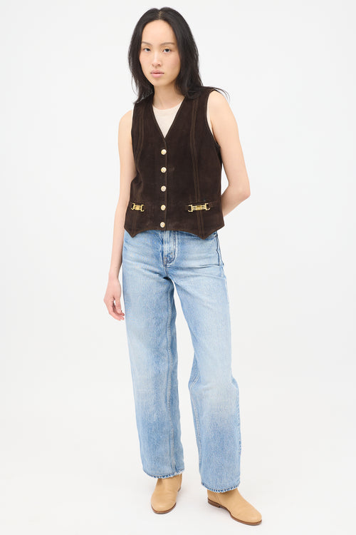 Celine Vintage Suede Vest