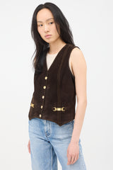 Celine Vintage Suede Vest