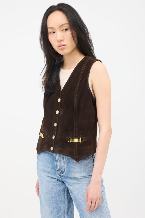 Celine Vintage Suede Vest