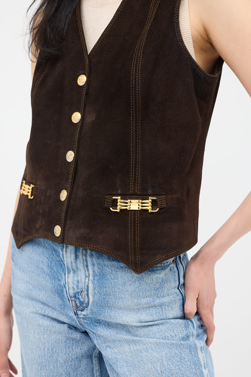 Celine Vintage Suede Vest