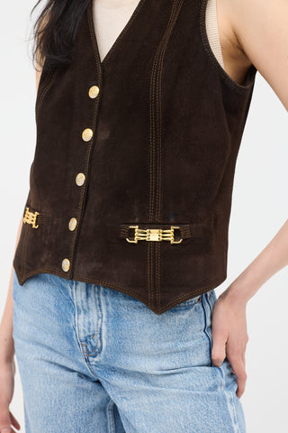 Celine Vintage Suede Vest