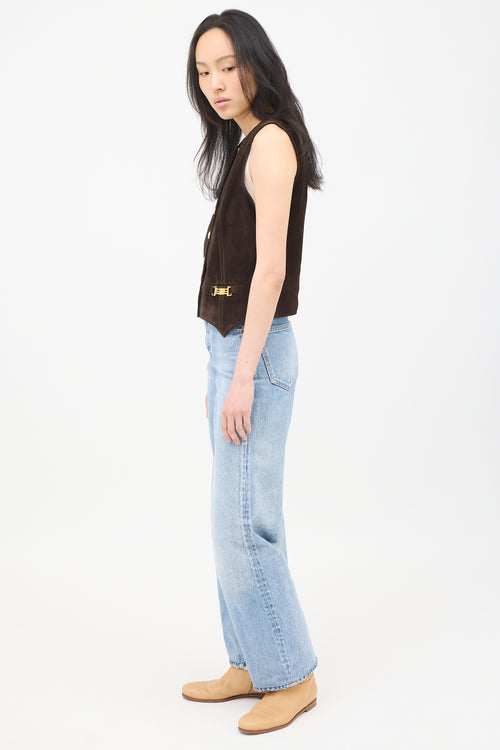 Celine Vintage Suede Vest