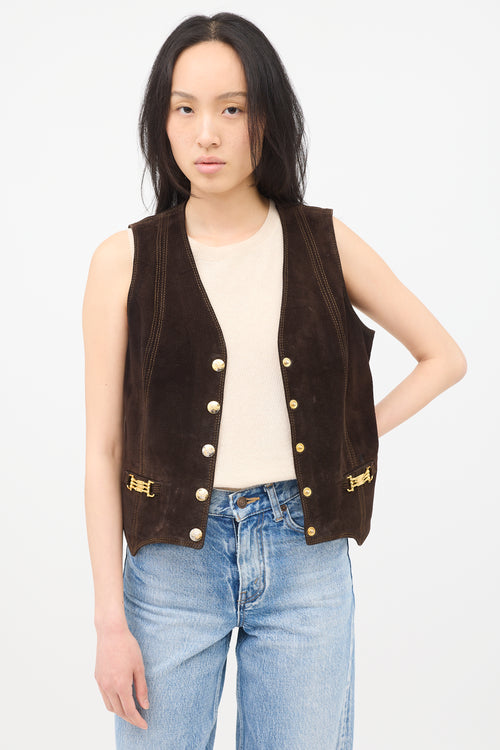 Celine Vintage Suede Vest