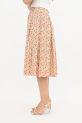 Celine Vintage Wool Floral Skirt