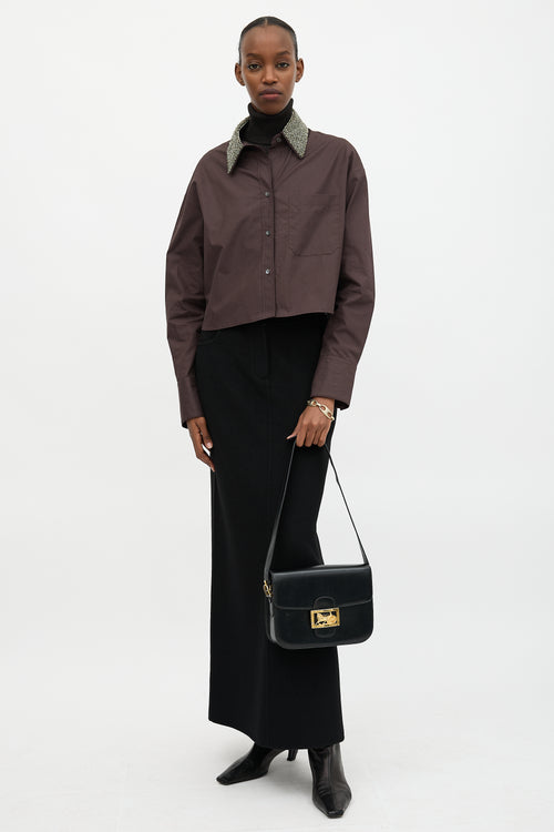 Celine Vintage Leather Carriage Box Bag