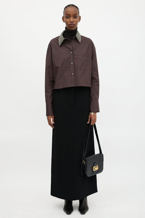 Celine Vintage Leather Carriage Box Bag