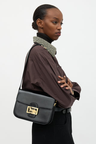 Celine Vintage Leather Carriage Box Bag