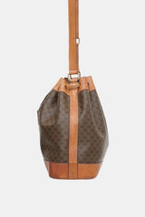 Celine Vintage Macadam & Leather Bucket Bag
