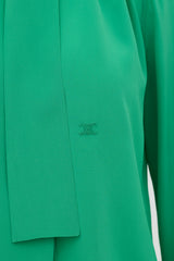 Celine Vintage Silk Tie Collar Blouse