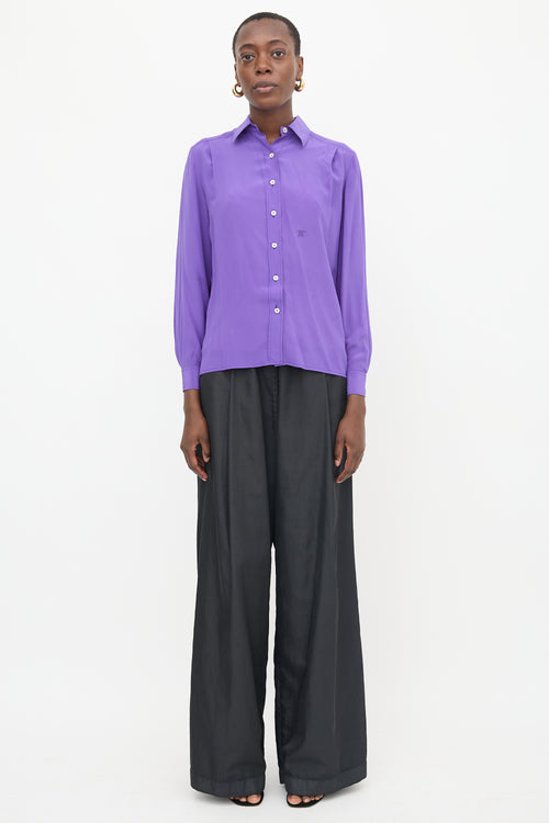 Celine Vintage Silk Triomphe Blouse