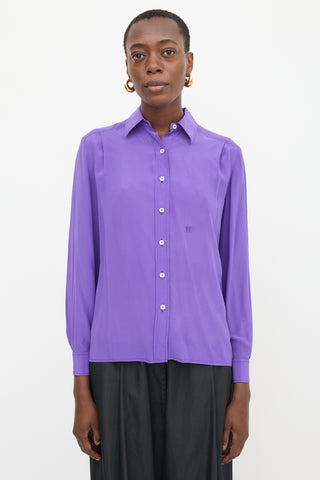 Celine Vintage Silk Triomphe Blouse