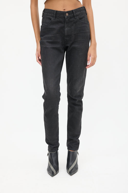 Celine Washed Black Slim Leg Jeans