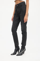 Celine Washed Black Slim Leg Jeans
