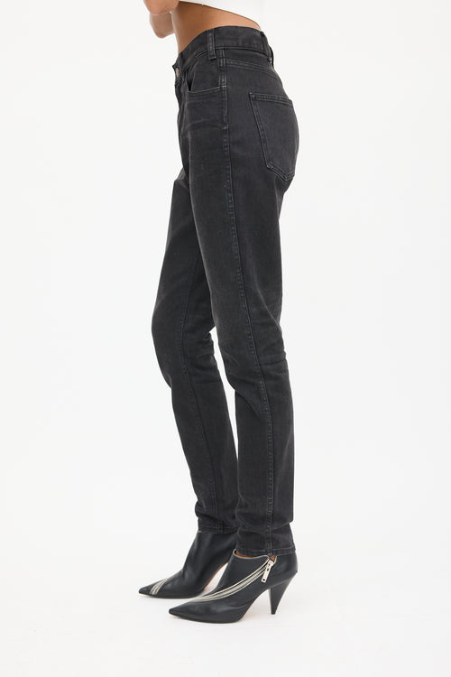 Celine Washed Black Slim Leg Jeans