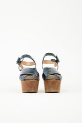 Celine Leather Wedge Sandal