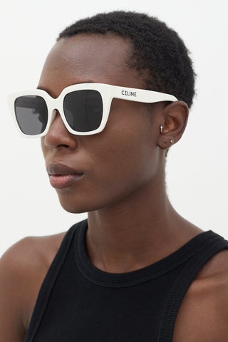 Celine White & Black CL40198F Sunglasses