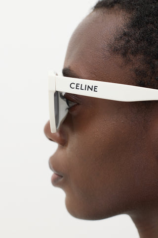 Celine White & Black CL40198F Sunglasses