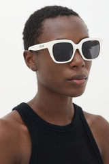 Celine White & Black CL40198F Sunglasses