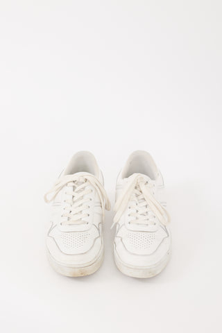Celine White Leather Low Top Sneaker