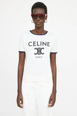 Celine Logo Ringer T-Shirt