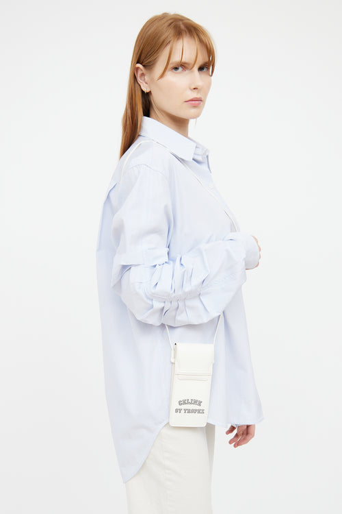 Celine White St Tropez Phone Sling Pouch