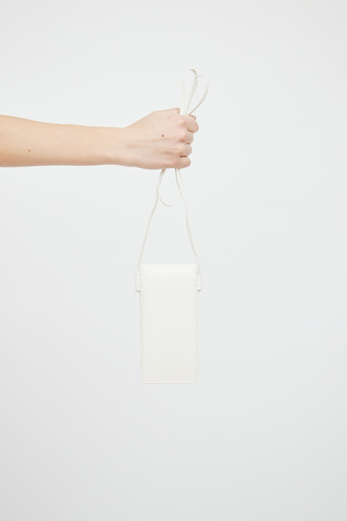 Celine White St Tropez Phone Sling Pouch
