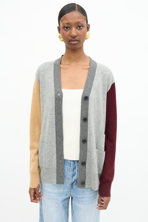 Celine Wool Colour Block Cardigan