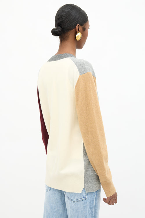 Celine Wool Colour Block Cardigan