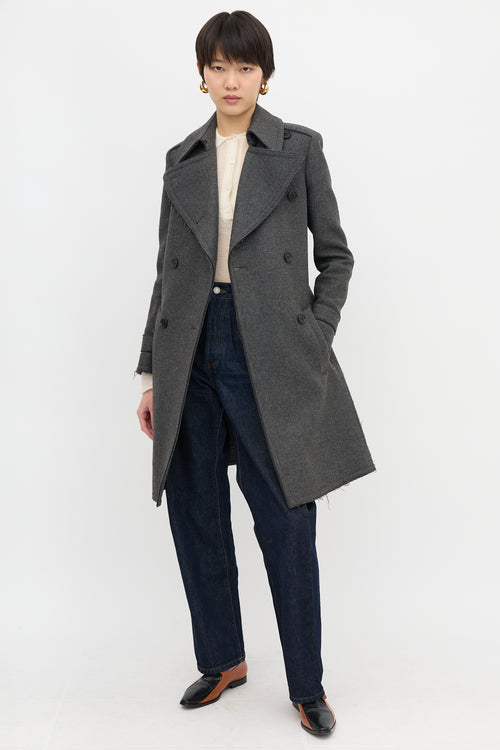 Celine Wool Double Breasted Coat