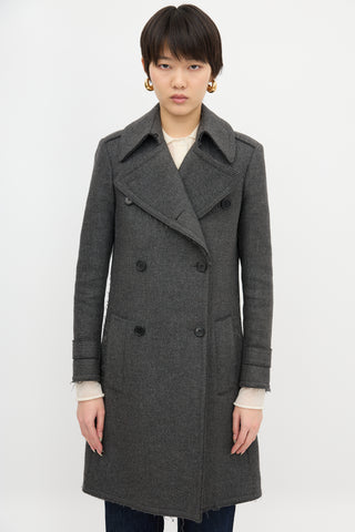 Celine Wool Double Breasted Coat