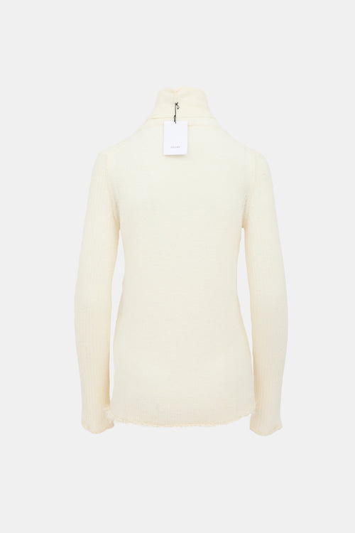 Celine Wool Open Knit Sweater