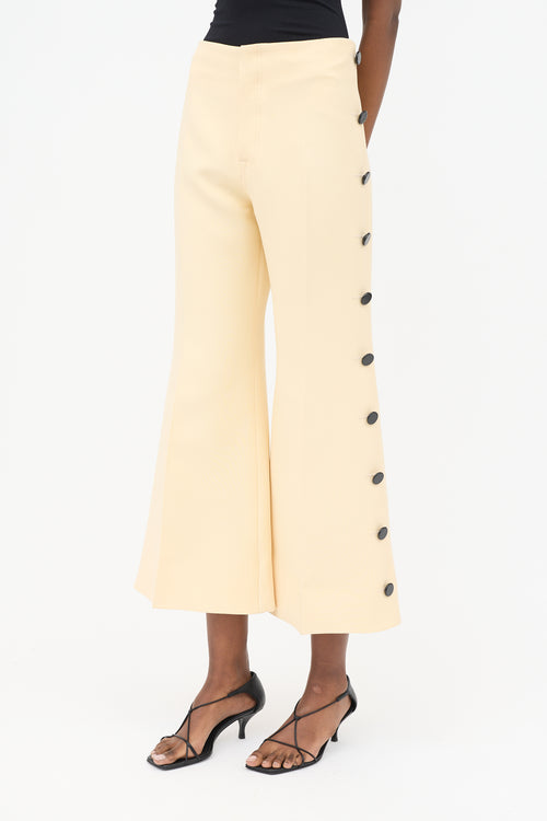 Celine SS 2015 Wool & Silk Button Crop Trouser