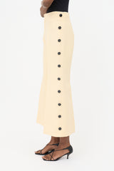 Celine SS 2015 Wool & Silk Button Crop Trouser