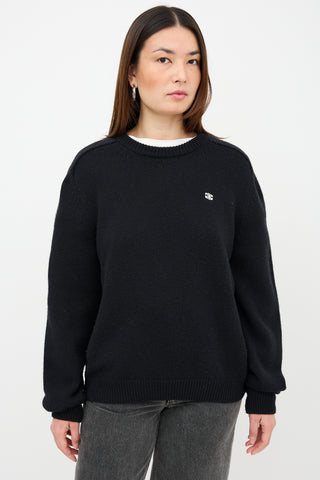 Celine Wool Triomphe Logo Sweater