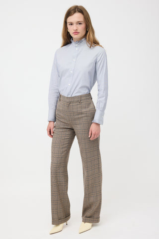 Celine Wool Glen Check Trouser