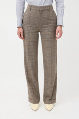 Celine Wool Glen Check Trouser