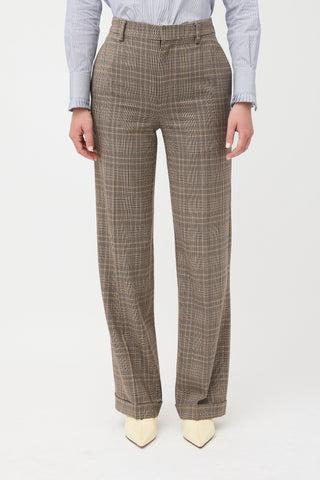 Celine Wool Glen Check Trouser