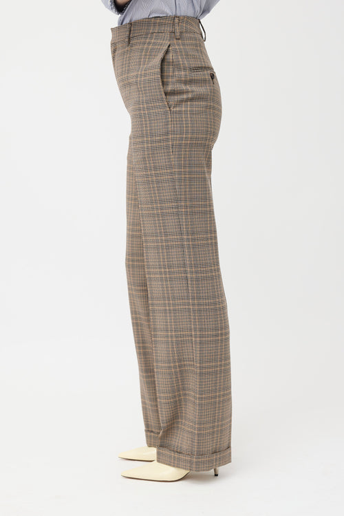 Celine Wool Glen Check Trouser